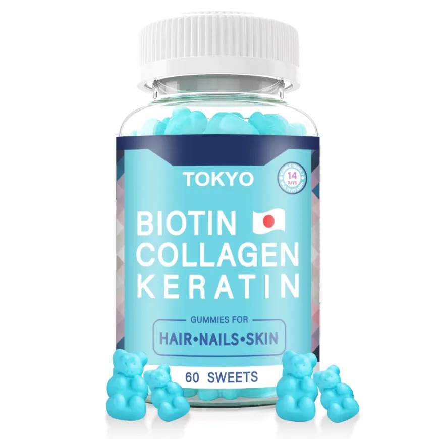 Biotin Gummies Promote Hair Growth Skin Care Vitamin Gummy Health Supplement 60 Gummies