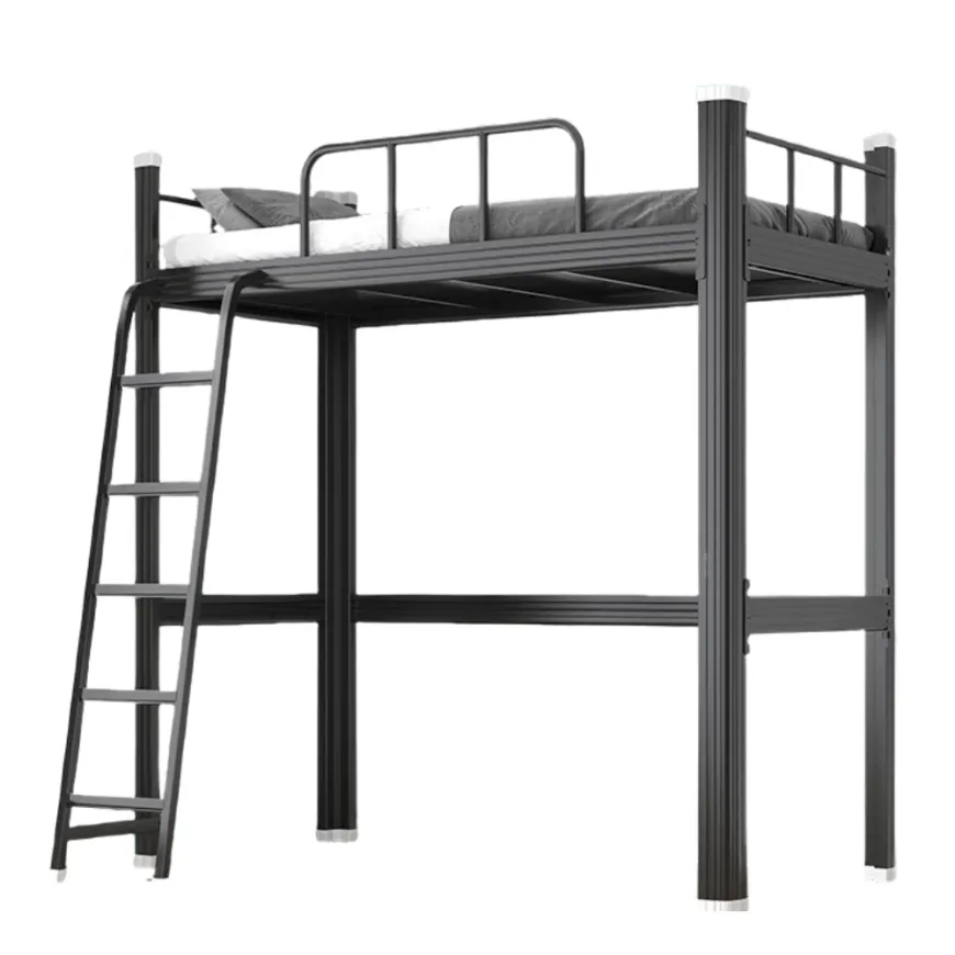 Single Layer Metal Loft Bunk Bed Frame Iron