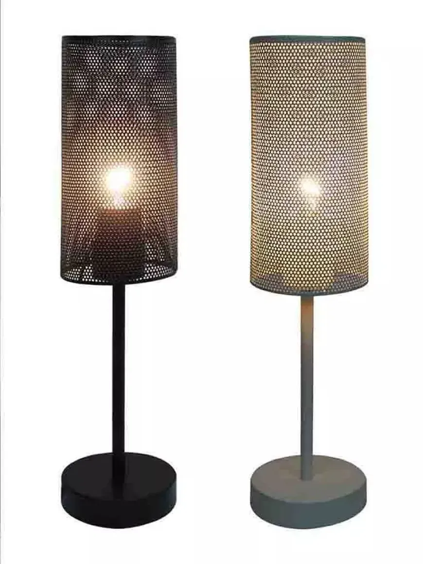 AT HOME Lamp Essential Audrey Metal Table Lamp (Cut-Out Design Shade)