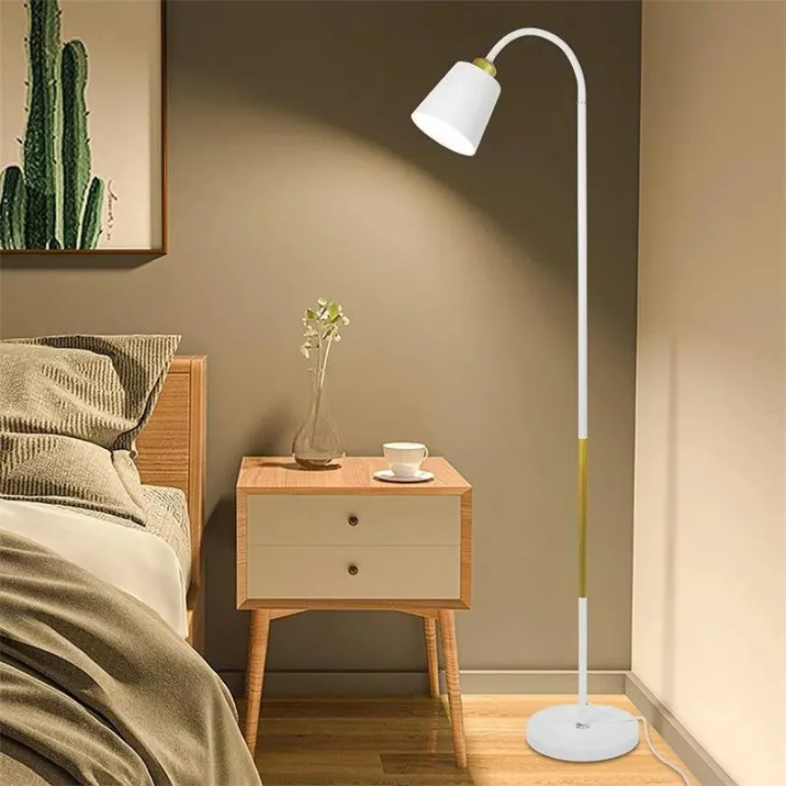OOKAS Metal Floor Adjustable Standing Lamp Bedside