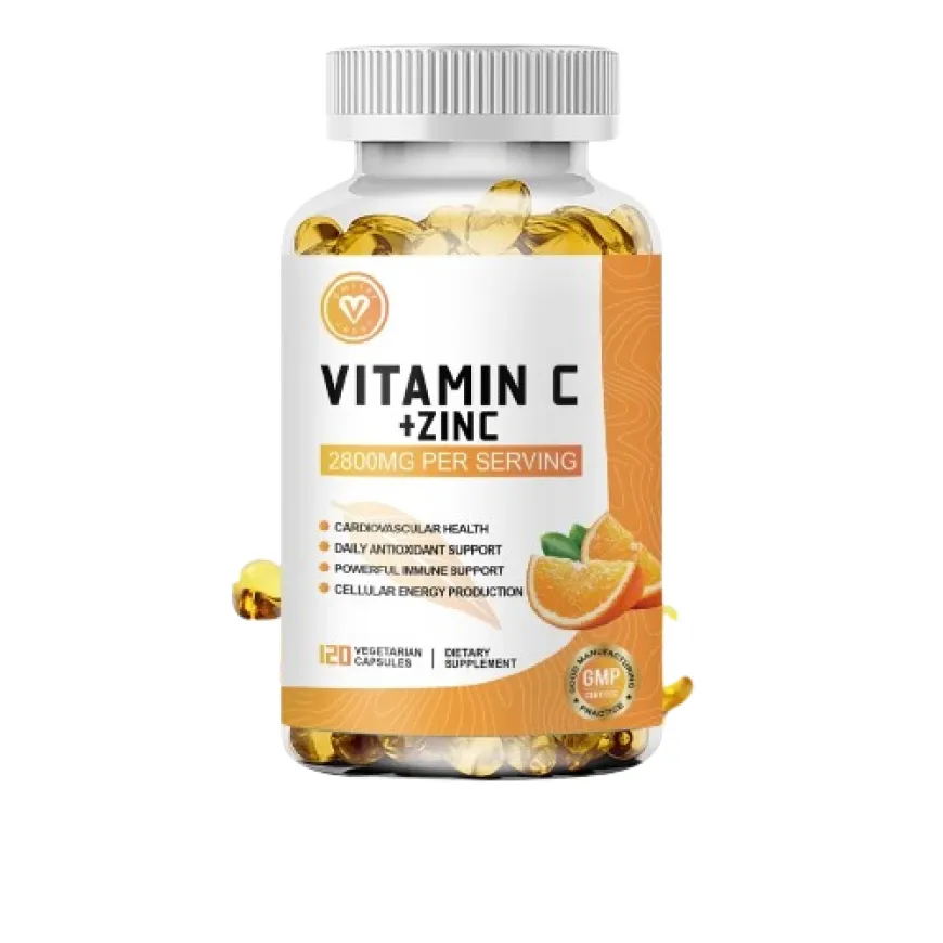 SOFTHER Vitamin C With Zinc for Adult Capsules for Supports Collagen Formation Immune System Support
