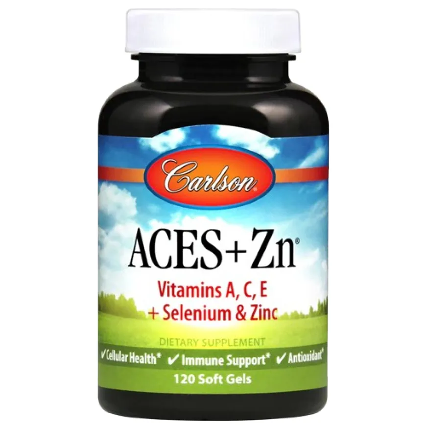 Carlson ACES + Zn 120 Softgels Vitamin A C E Selenium and Zinc Multivitamin