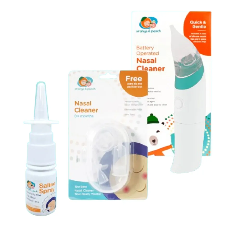 Orange and Peach Nasal Saline Spray Salt Water Solution
