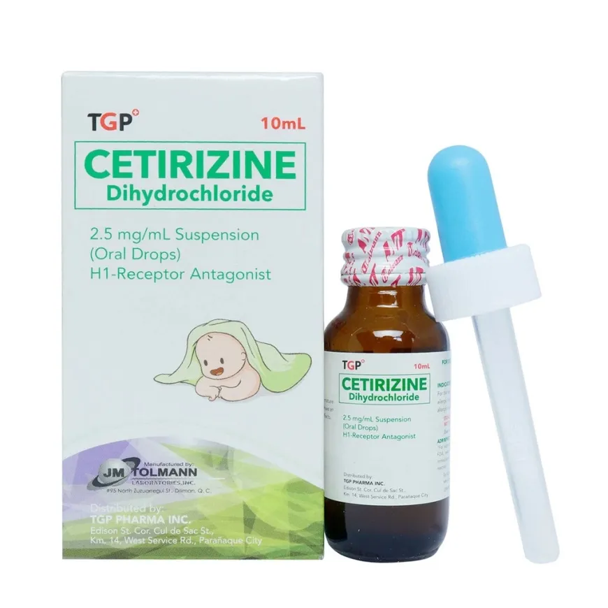 TGP Cetirizine HCL 2.5mg Oral Drops 10ml (syrup) 1 bottle antihistamine for allergy relief