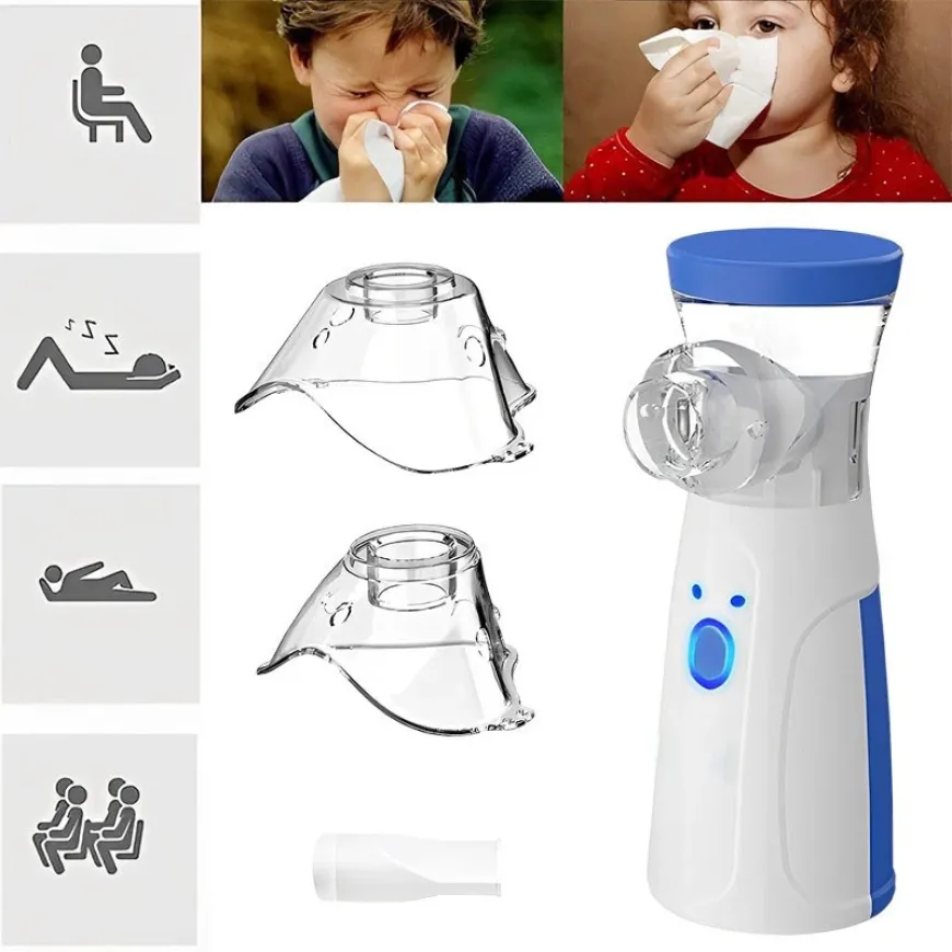 OOKAS Portable Nebulizer Rechargeable Inhaler Ultrasonic Spray Nebulizer Machine For Kids And Adults