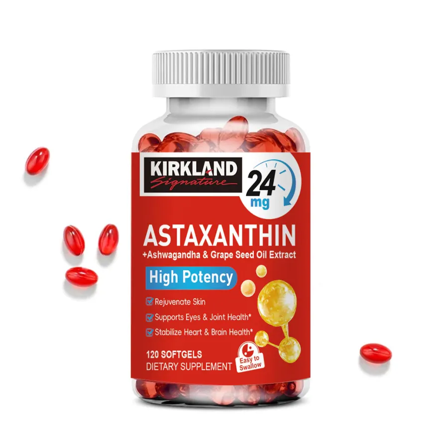 KIRK//LAND Astaxanthin Softgels Support Skin Health, Relieve Eye Fatigue, Strengthen Joints