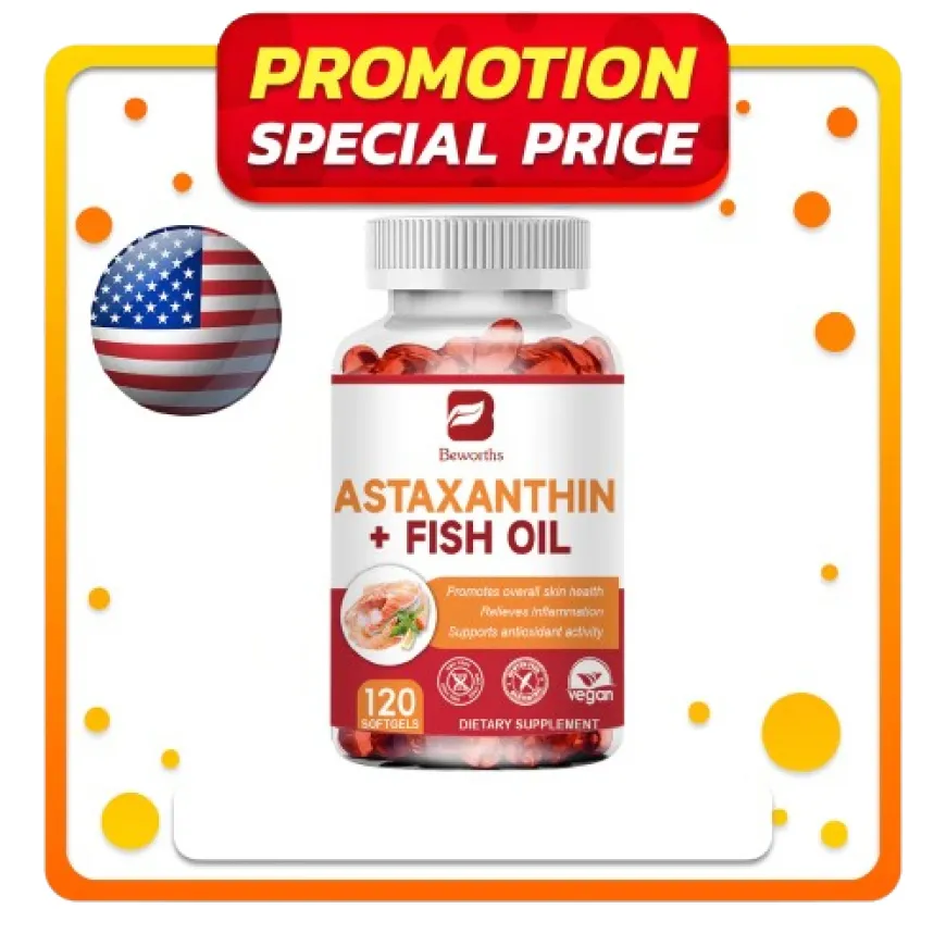 Beworths Astaxanthin & Fish Oil - Supports Vascular Elasticity + Immunity Boost