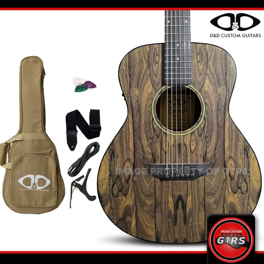 D&D Django Jr. Bocote Top Acoustic Guitar (with Cherub GT-2 Preamp)