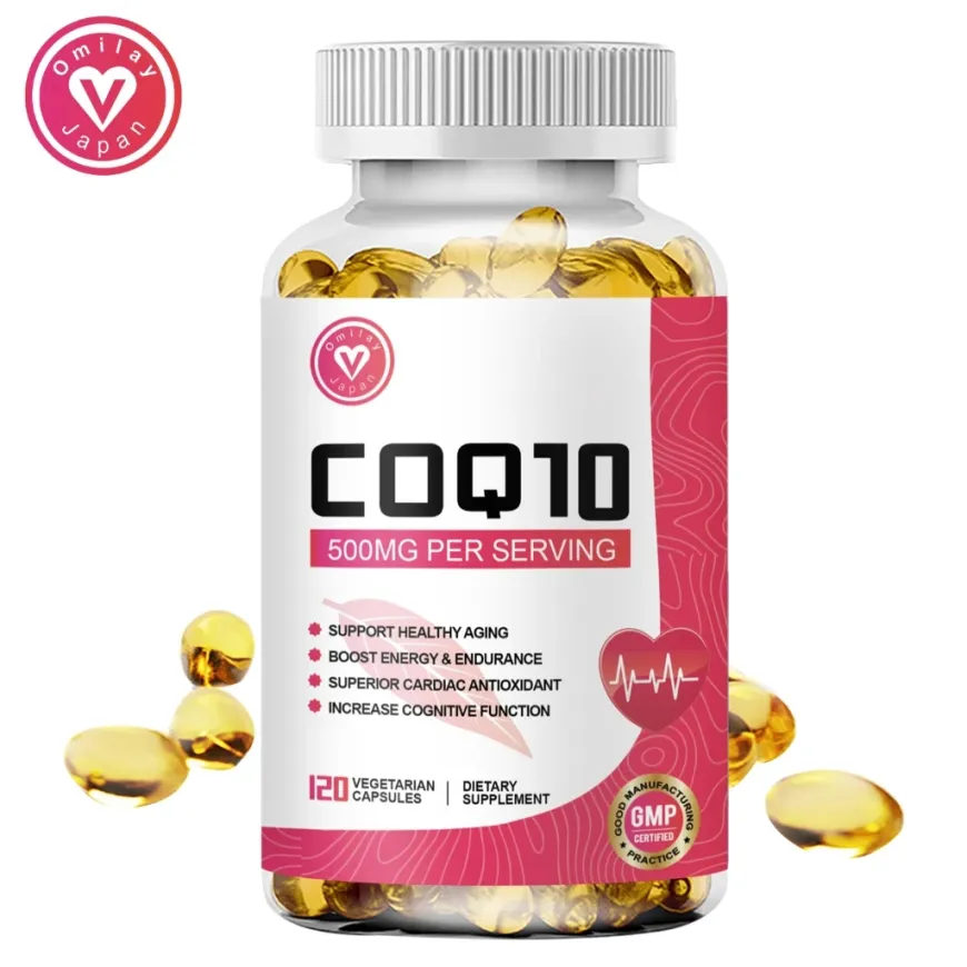 Omilay COQ10 Softgel for Energy Produce Heart Health Support Anti-Fatigue Capsules Supplements