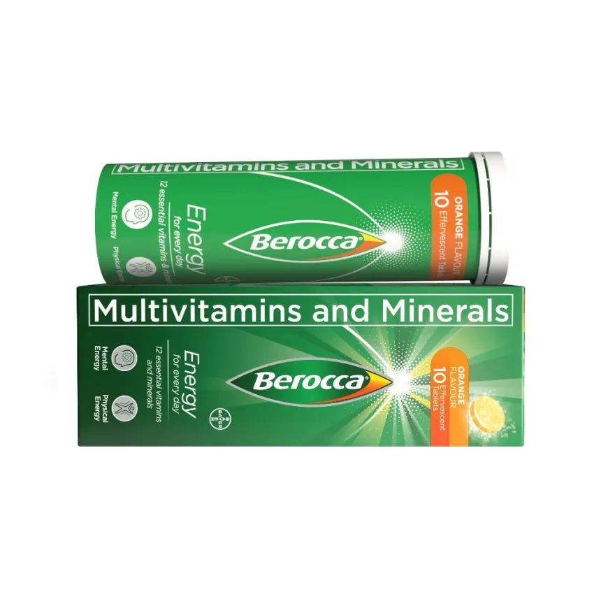 BEROCCA® Performance (Orange) Multivitamins + Minerals 10 Effervescent Tablets